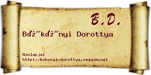 Bökönyi Dorottya névjegykártya