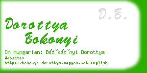 dorottya bokonyi business card